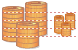 Coin columns icon